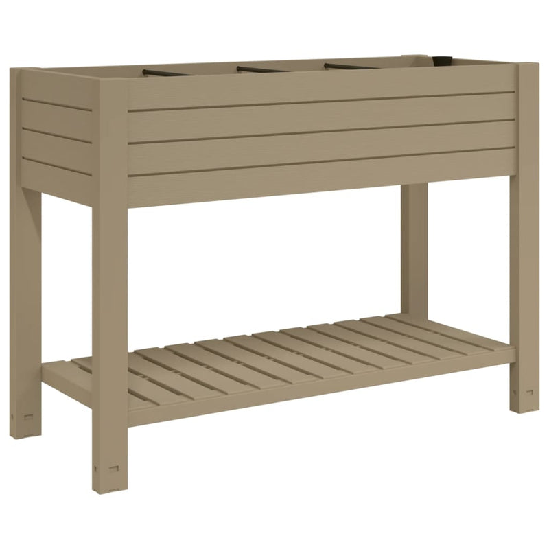 Load image into Gallery viewer, Vidaxl plantenbak verhoogd 110x45x79 cm polypropeen lichtbruin
