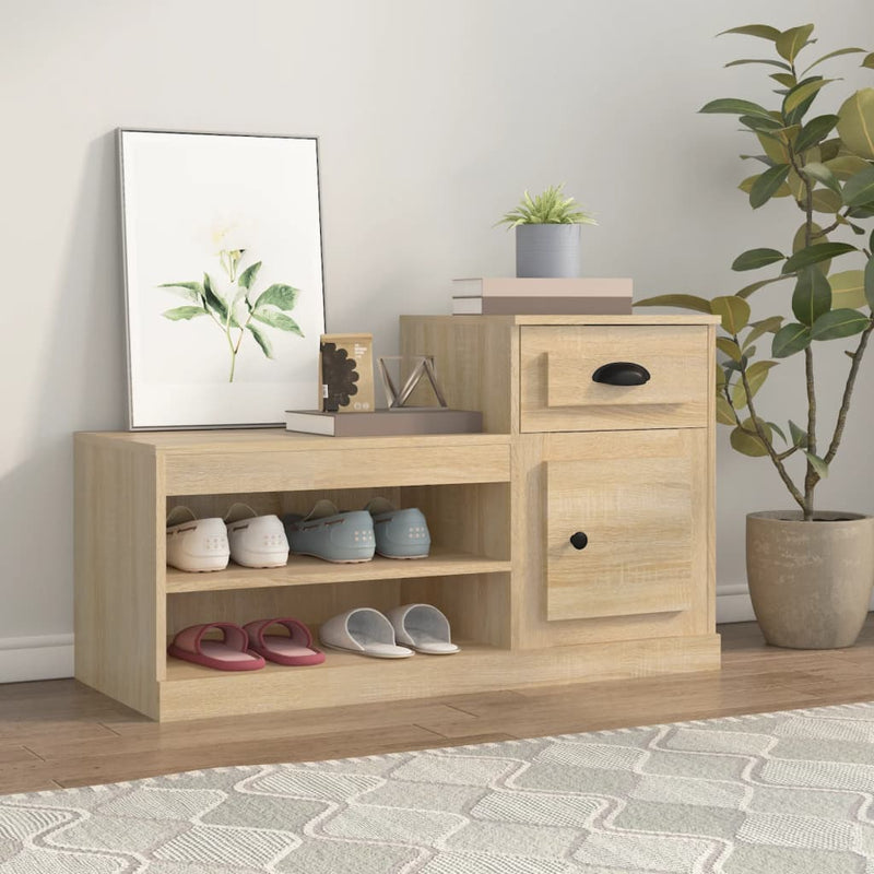 Load image into Gallery viewer, Vidaxl schoenenkast 100x42x60 cm bewerkt hout sonoma eikenkleurig
