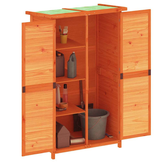 Vidaxl tuinschuur 83x57x140 cm massief grenenhout bruin