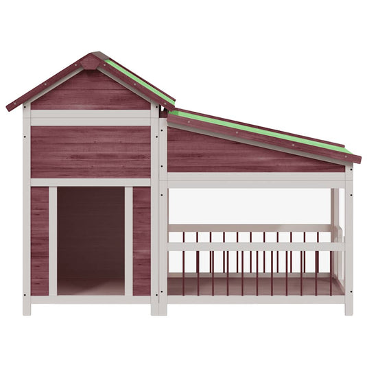 Vidaxl hondenhok 143x60,5x109 cm massief grenenhout mokkakleurig