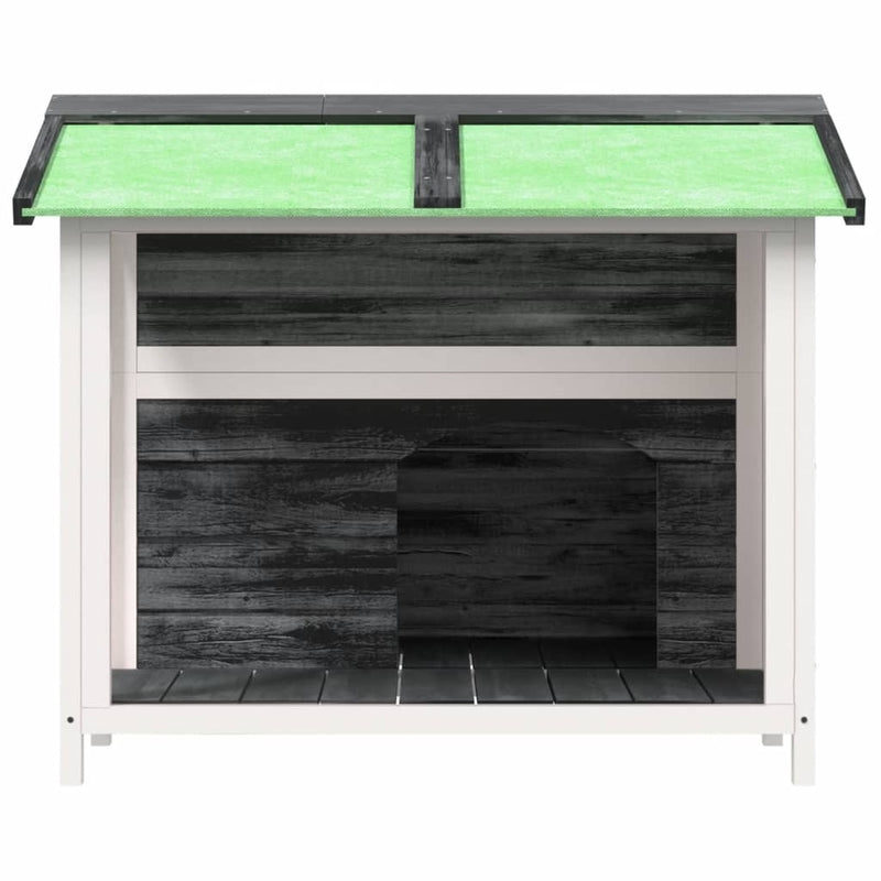 Load image into Gallery viewer, Vidaxl hondenhok 96x87x80,5 cm massief grenenhout grijs
