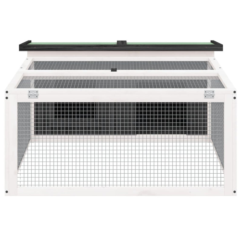 Load image into Gallery viewer, Vidaxl konijnenhok 117,5x97x47,5 cm massief grenenhout grijs
