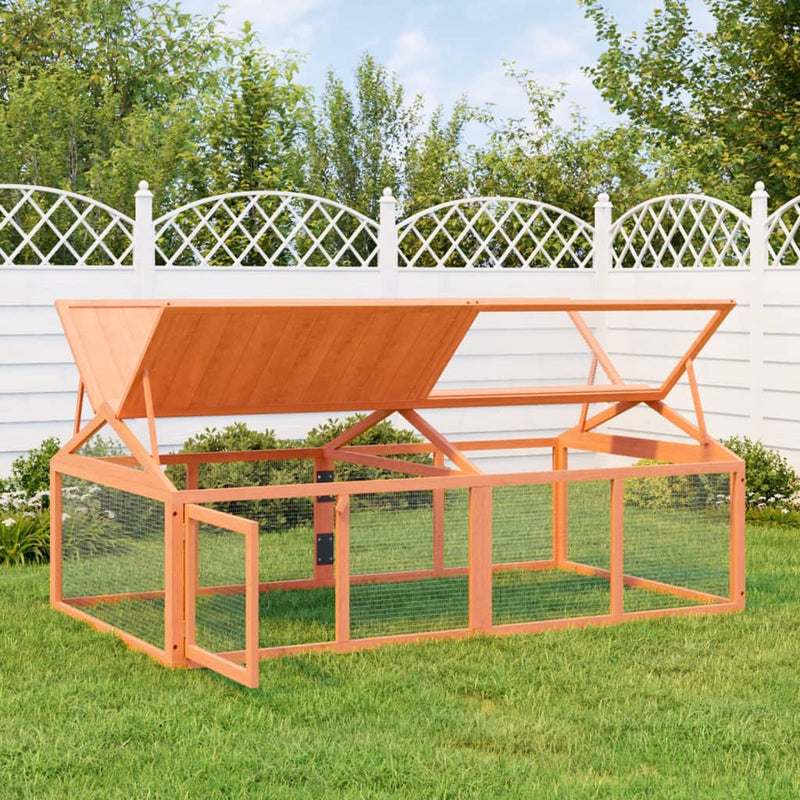 Load image into Gallery viewer, Vidaxl dierenren 200x112,5x74 cm massief grenenhout bruin
