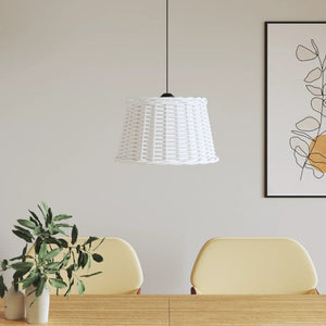 Vidaxl plafondlampenkap ø45x28 cm wicker wit