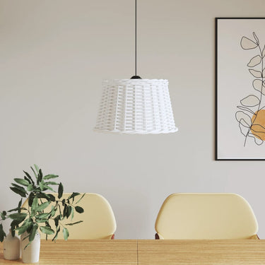 Vidaxl plafondlampenkap ø45x28 cm wicker wit