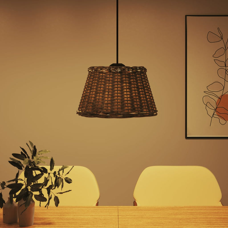 Load image into Gallery viewer, Vidaxl plafondlampenkap ø50x30 cm wicker bruin
