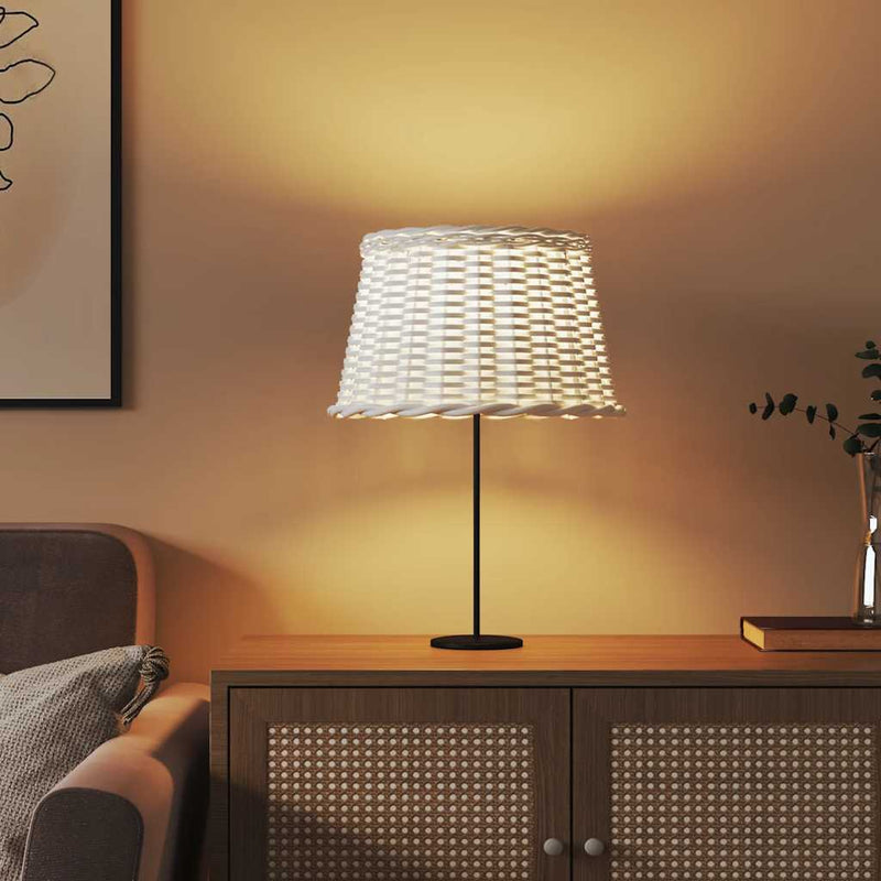 Load image into Gallery viewer, Vidaxl lampenkap ø45x28 cm wicker wit
