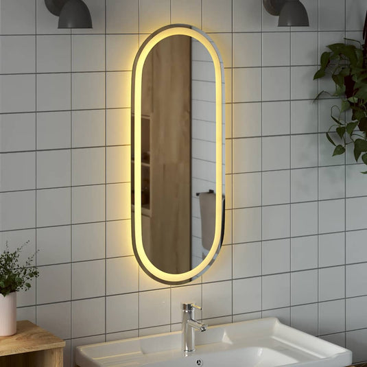 Vidaxl badkamerspiegel led ovaal 90x40 cm