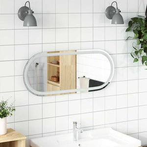 Vidaxl badkamerspiegel led ovaal 90x40 cm