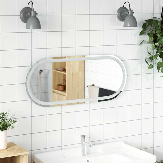 Vidaxl badkamerspiegel led ovaal 90x40 cm