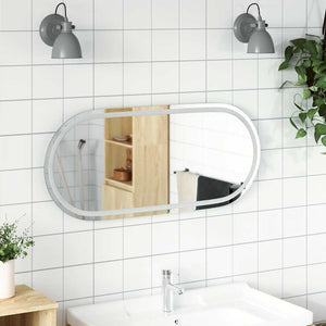 Vidaxl badkamerspiegel led ovaal 100x45 cm