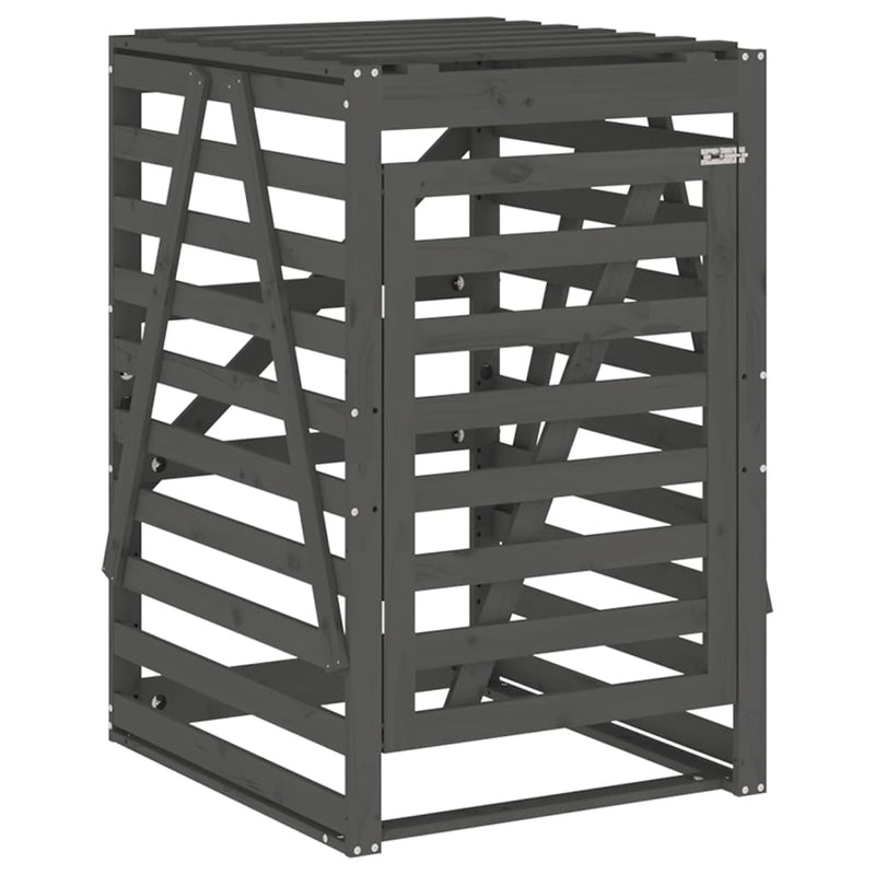 Load image into Gallery viewer, Vidaxl containerberging 84x90x128,5 cm massief grenenhout grijs
