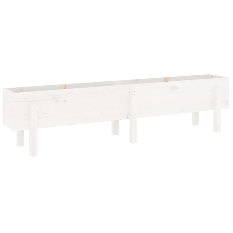 Load image into Gallery viewer, Vidaxl plantenbak verhoogd 160x30x38 cm massief grenenhout wit
