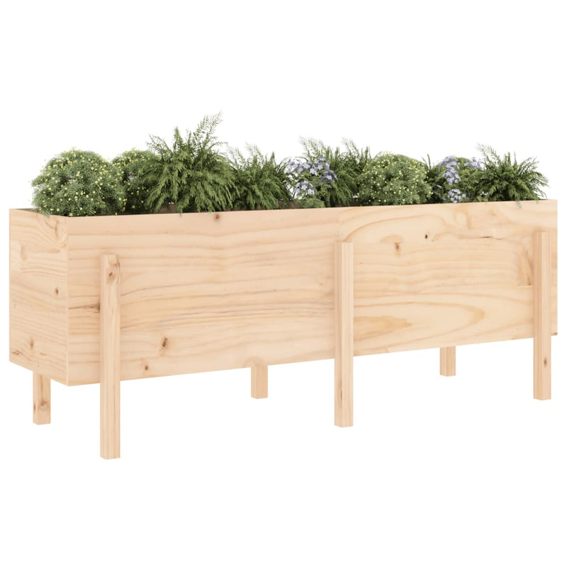 Cargue la imagen en el visor de la galería, Vidaxl plantenbak verhoogd 160x50x57 cm massief grenenhout
