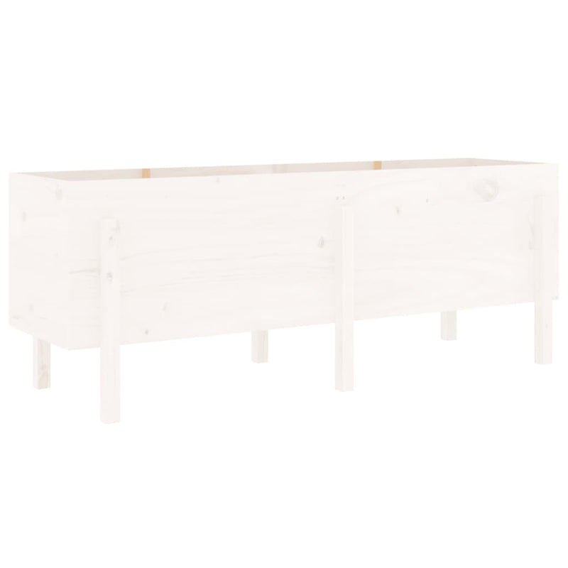 Load image into Gallery viewer, Vidaxl plantenbak verhoogd 160x50x57 cm massief grenenhout wit
