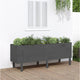 Vidaxl plantenbak verhoogd 160x50x57 cm massief grenenhout grijs