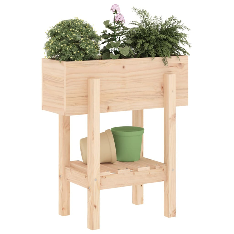 Load image into Gallery viewer, Vidaxl plantenbak 62x30x69 cm massief grenenhout
