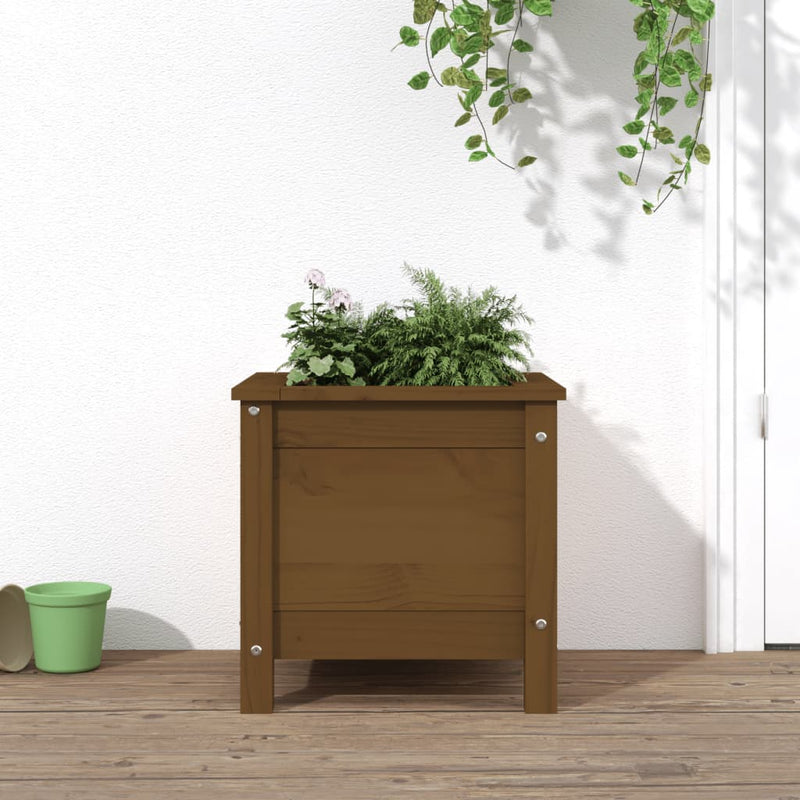 Load image into Gallery viewer, Vidaxl plantenbak 40x40x39 cm massief grenenhout honingbruin
