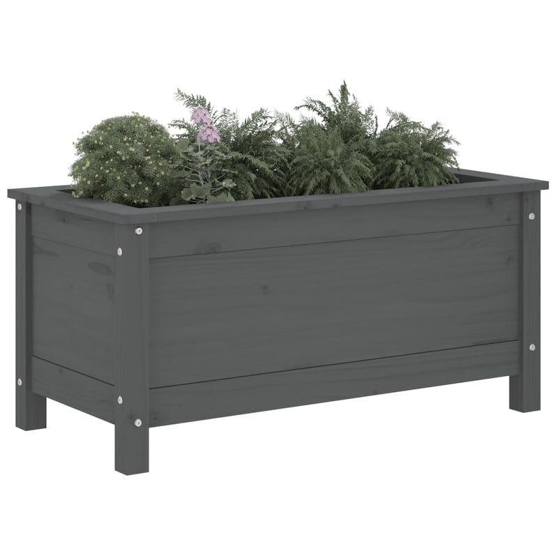 Load image into Gallery viewer, Vidaxl plantenbak 82,5x40x39 cm massief grenenhout grijs
