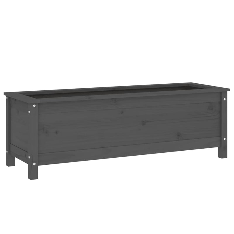 Load image into Gallery viewer, Vidaxl plantenbak verhoogd 119,5x40x39 cm massief grenenhout grijs
