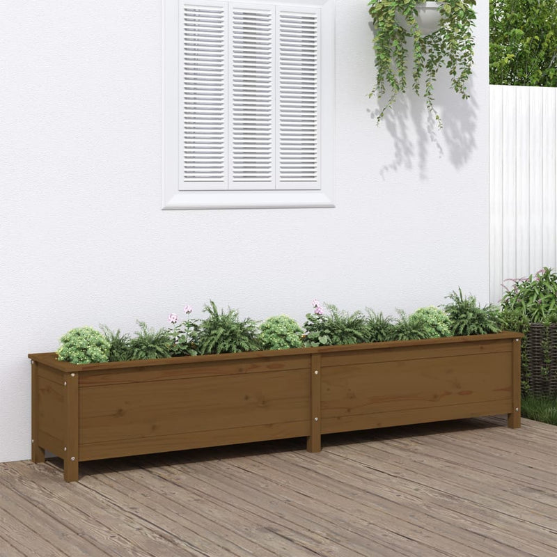 Load image into Gallery viewer, Vidaxl plantenbak verhoogd 199,5x40x39 cm massief grenen honingbruin
