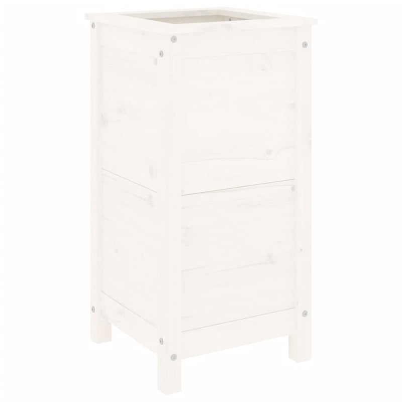 Load image into Gallery viewer, Vidaxl plantenbak 40x40x78 cm massief grenenhout wit
