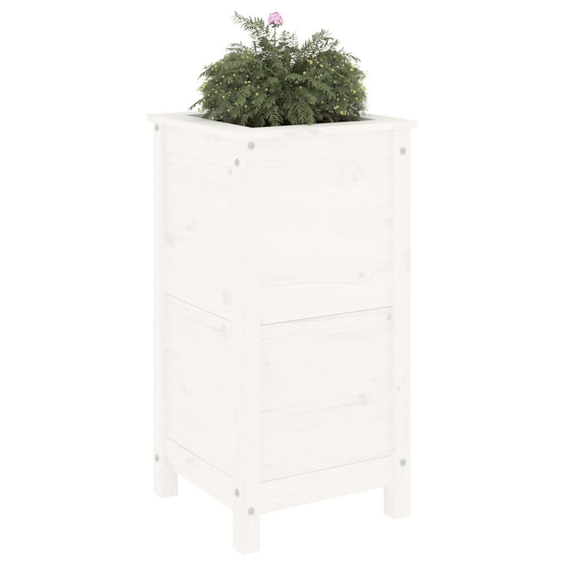 Load image into Gallery viewer, Vidaxl plantenbak 40x40x78 cm massief grenenhout wit
