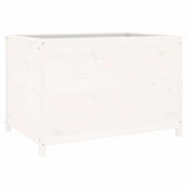 Vidaxl plantenbak verhoogd 119,5x82,5x78 cm massief grenenhout wit