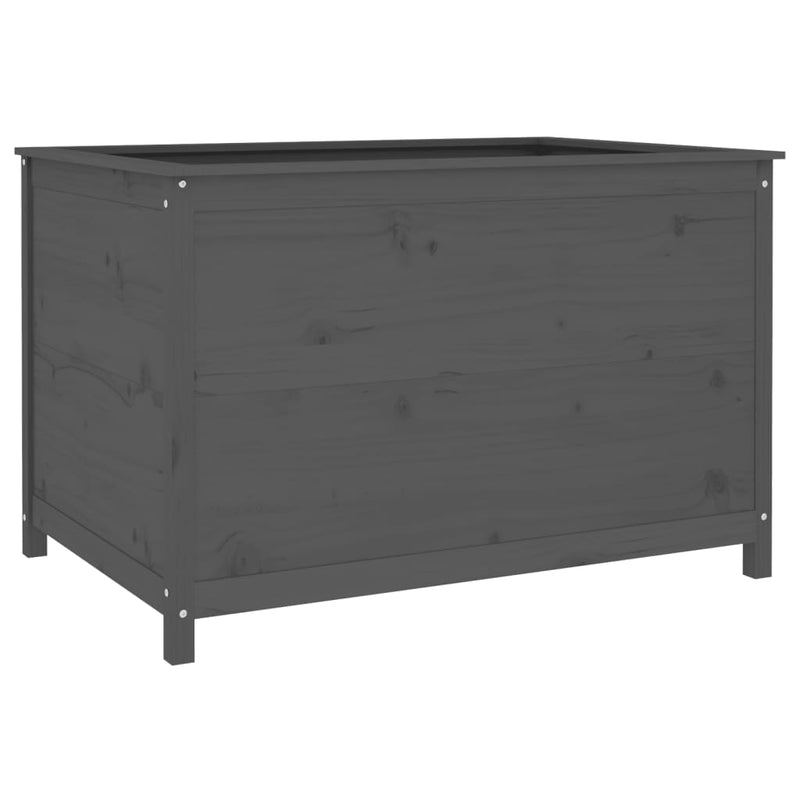 Load image into Gallery viewer, Vidaxl plantenbak verhoogd 119,5x82,5x78 cm massief grenenhout grijs
