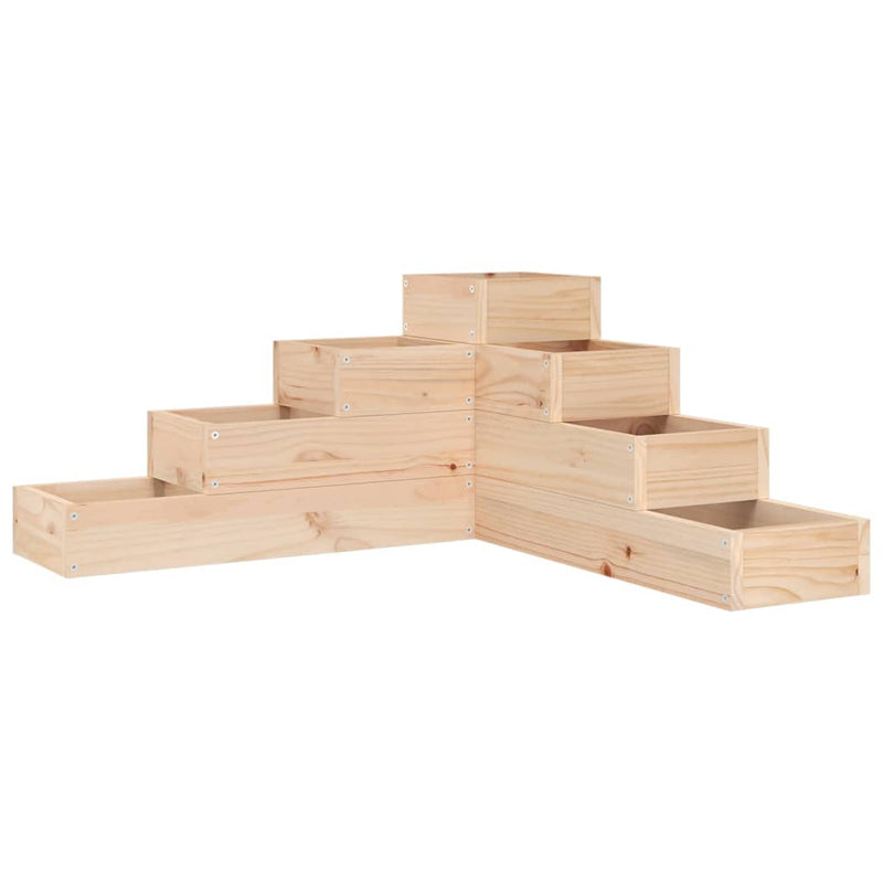 Cargue la imagen en el visor de la galería, Vidaxl plantenbak 4-laags 80,5x79x36 cm massief grenenhout
