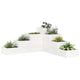 Vidaxl plantenbak 4-laags 80,5x79x36 cm massief grenenhout wit