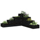 VidaXL Plantenbak 4-laags 80,5x79x36 cm massief grenenhout zwart