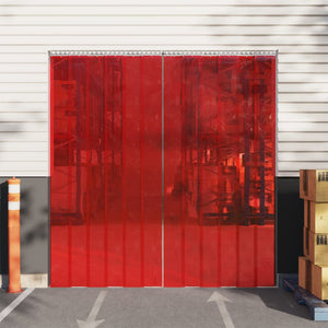 Vidaxl deurgordijn 200x1,6 mm 10 m pvc rood