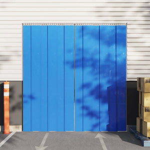 Vidaxl deurgordijn 200x1,6 mm 10 m pvc blauw