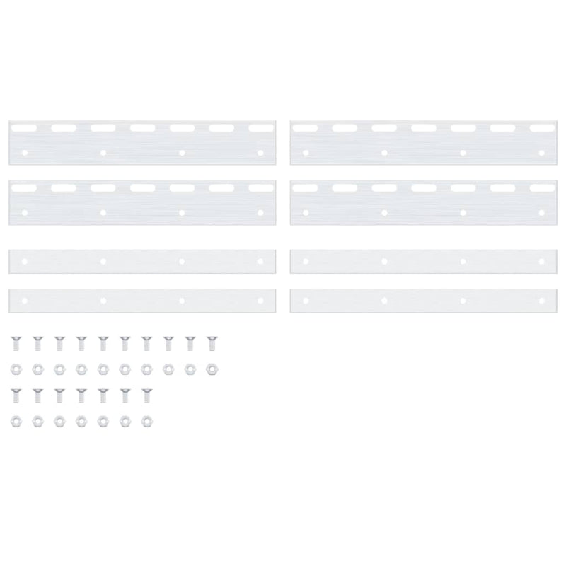 Load image into Gallery viewer, Vidaxl verbindingsplaten 4 st 28 cm roestvrij staal zilverkleurig
