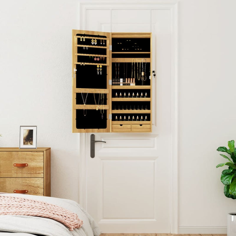 Load image into Gallery viewer, Vidaxl sieradenkast met spiegel en led wandgemonteerd
