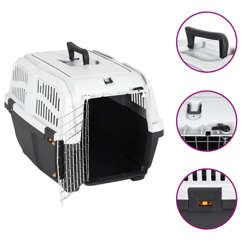 Load image into Gallery viewer, VidaXL Reismand met metalen deur 55x36x35 cm polypropeen
