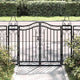 Vidaxl poort 121x8x100 cm smeedijzer zwart