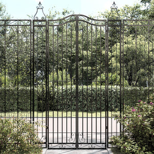 Vidaxl poort 121x8x200 cm smeedijzer zwart