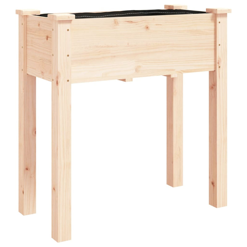 Load image into Gallery viewer, Vidaxl plantenbak met voering 71x37x76 cm massief vurenhout
