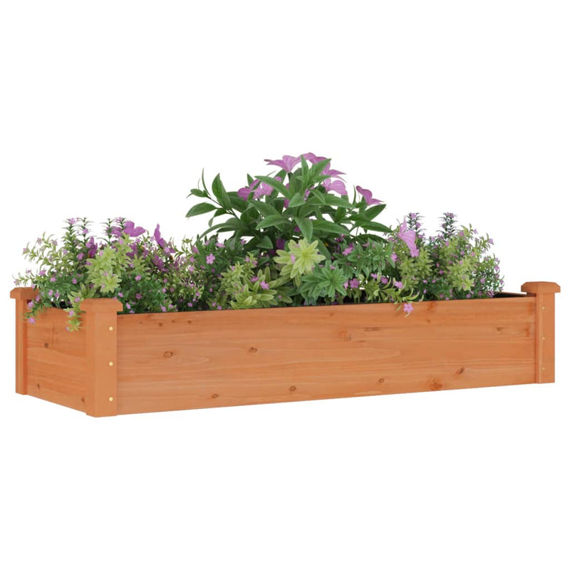 Load image into Gallery viewer, Vidaxl plantenbak verhoogd met voering 120x45x25 cm vurenhout bruin
