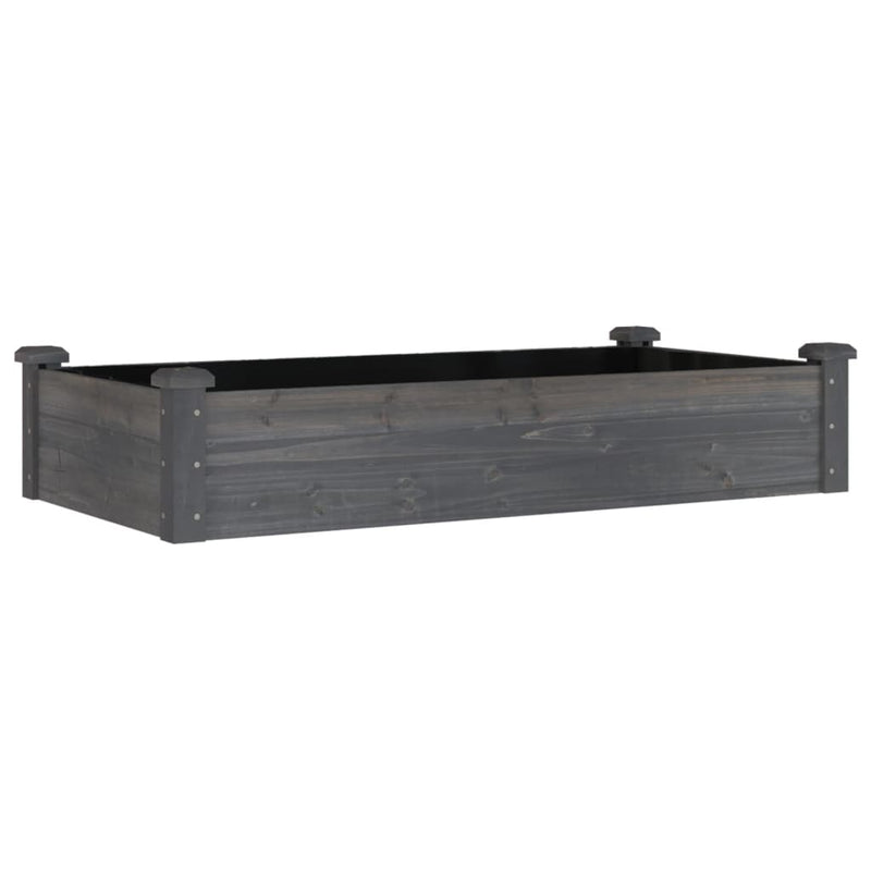 Load image into Gallery viewer, Vidaxl plantenbak verhoogd met voering 120x60x25 cm vurenhout grijs
