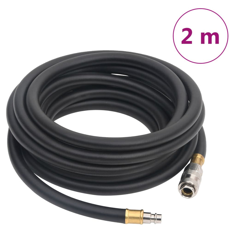 Load image into Gallery viewer, VidaXL Luchtslang hybride 0,6'' 2 m rubber en pvc zwart
