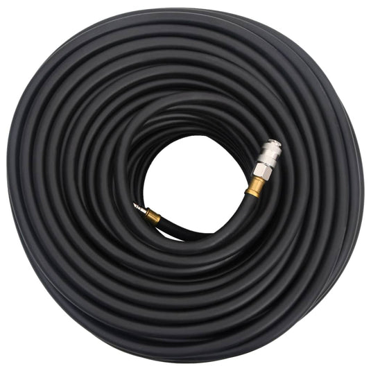 Vidaxl luchtslang hybride 0,6'' 20 m rubber en pvc zwart