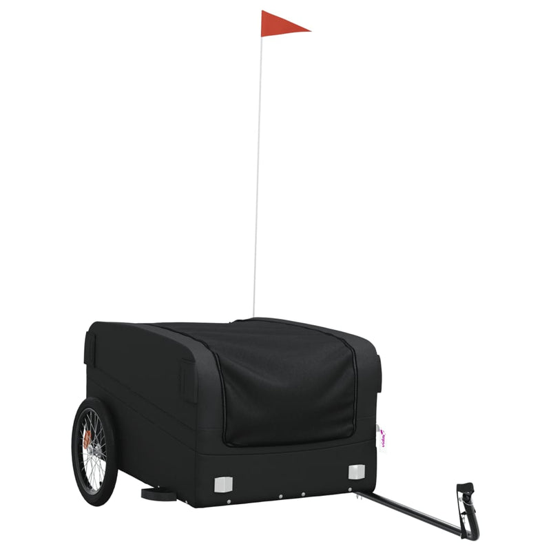 Load image into Gallery viewer, Vidaxl fietstrailer 45 kg ijzer zwart
