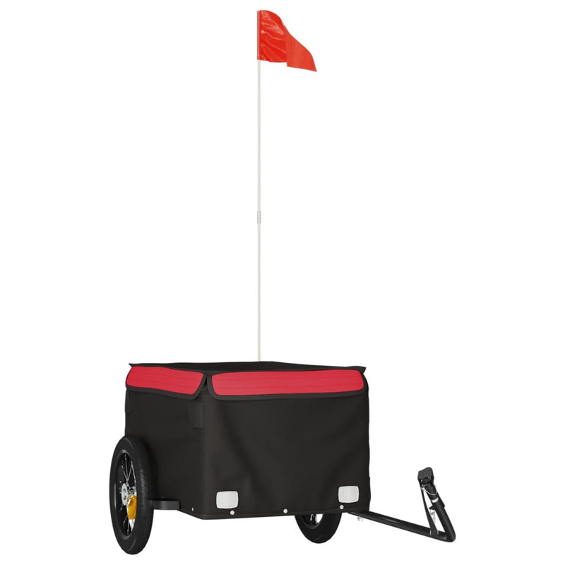 Load image into Gallery viewer, Vidaxl fietstrailer 30 kg ijzer zwart en rood
