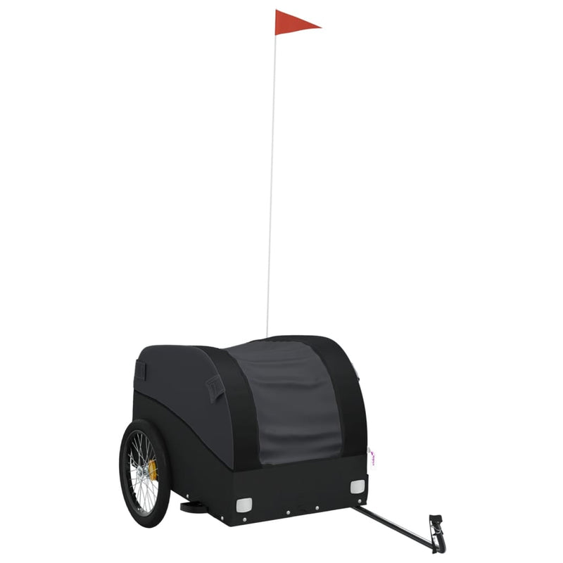 Load image into Gallery viewer, Vidaxl fietstrailer 45 kg ijzer zwart
