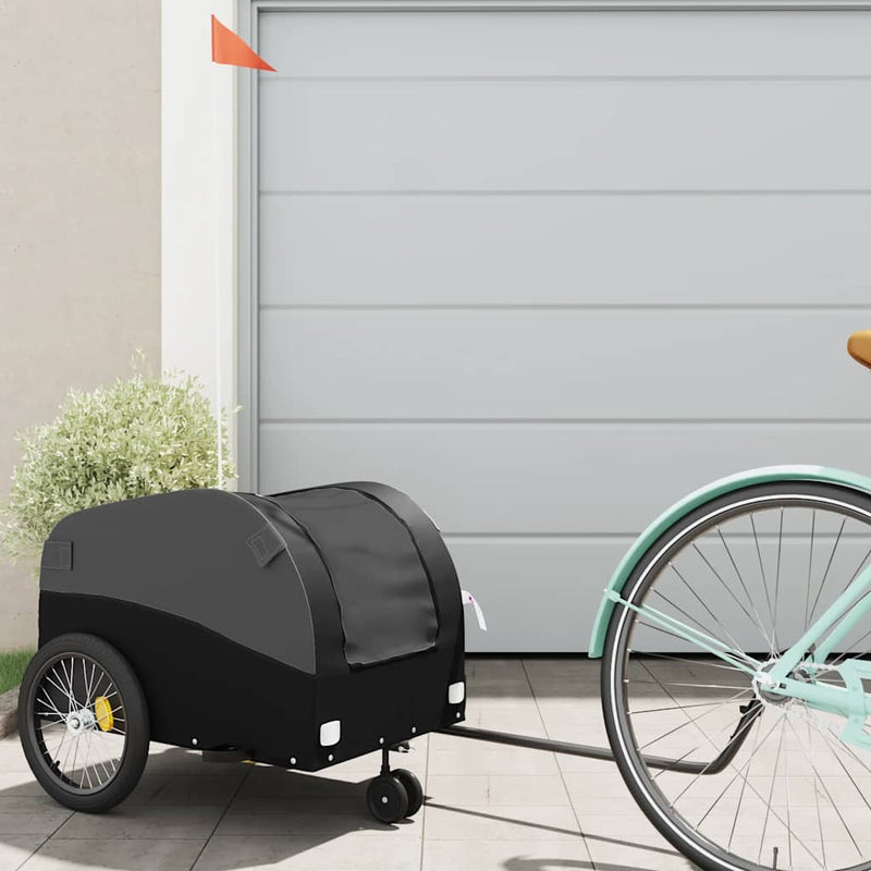 ギャラリービューアに画像をロードする, Vidaxl fietstrailer 30 kg ijzer zwart
