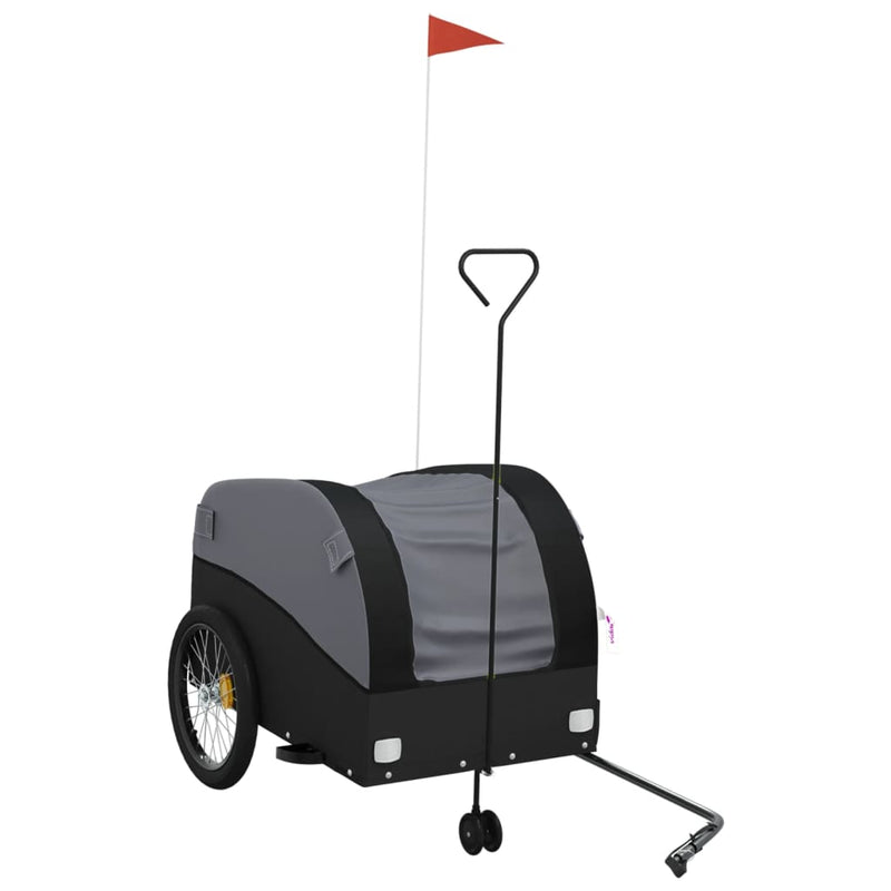 Load image into Gallery viewer, Vidaxl fietstrailer 45 kg ijzer zwart
