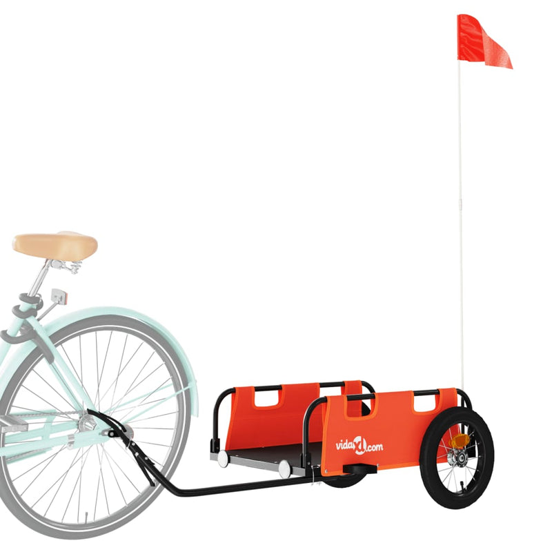 Load image into Gallery viewer, Vidaxl fietstrailer oxford stof en ijzer oranje
